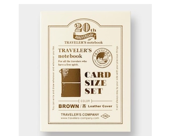 Diary TRAVELER's Notebook 20th Anniversary Set BROWN (Card Size)