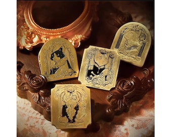 Diary Scrapbook Retro Brass Paperclip Cat Royal Family