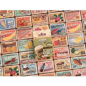 Diary Scrapbook Sticker Label Seal Pack Retro Gourmet Label (45 stickers)