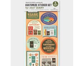Diary TRAVELER's notebook Customized Sticker for 2027 Diary