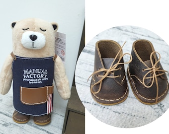 DIY Handmade Manual Factory Bear Accessories Leather Shoes