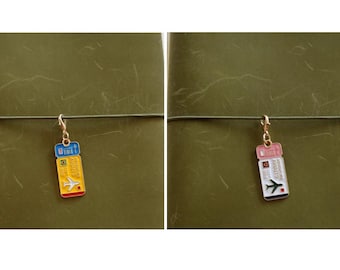 Diary Scrapbook Book Charm Air Ticket Boarding Pass
