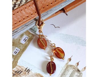 Diary Scrapbook Book Charm Coffee Beans (Three Beans)