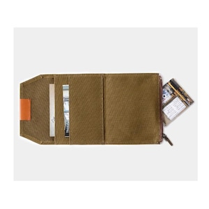 Diary Scrapbook Traveler's Notebook Zipper Case Passport Size Olive
