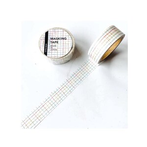 Diary Scrapbook TRAVELER'S notebook Mind Wave Masking Washi Tape Rainbow Grid