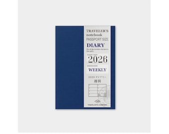 Diary TRAVELER's Notebook Refill Weekly Planner 2026 Second Half (Passport)