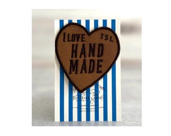 Diary Scrapbook TRAVELER's notebook x The Superior Labor TSL Patch I Love Hand Made (Brown)