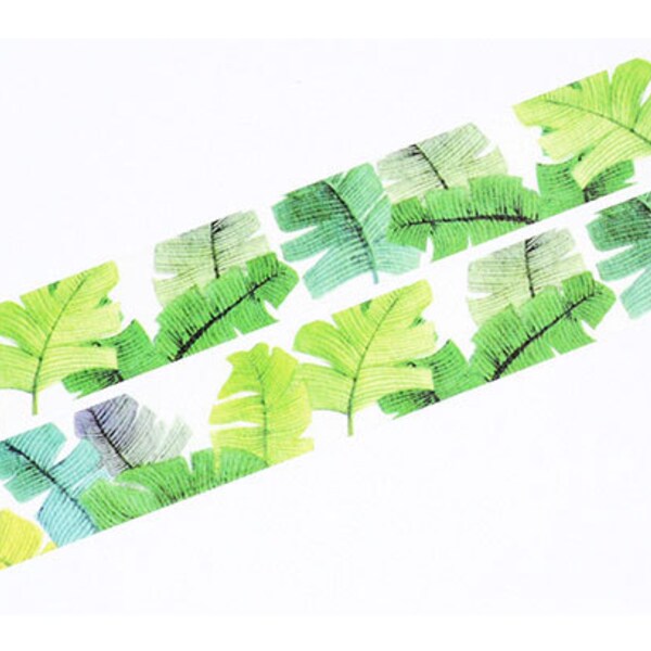 DIY Removable Adhesive Masking Deco Washi Tape - Banana Leaf (2.5 cm Width)