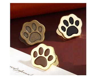 Diary Scrapbook Brass Retro Paperclip Cat Paw