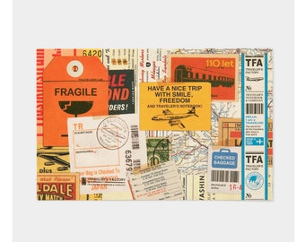 Diary Traveler's Notebook Post Card Airline