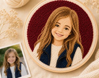 Kit per ricamo a punzone, kit fai da te per ricamo di ritratti personalizzati, regalo ricordo di famiglia fatto a mano, scatola fai da te personalizzata per arte con animali domestici
