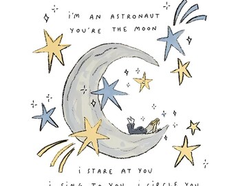 Astronaut Moon PNG, NK Indie Folk, Concert 2026, Retro Moon PNG