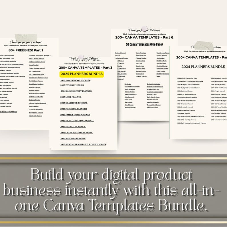 14500+ Canva PLR MRR Templates Bundle, Editable Digital Planners ...