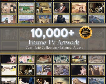 10.000+ Frame TV Art Bundle | Samsung Frame TV & Hisense Canvas kompatibel | Digital Art Sammlung | Vintage, Modern und Gallery Wall, PLR