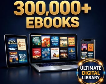 300.000+ eBook Bündel | MRR & PLR Weiterverkaufsrechte | Business Gesundheit Fitness Dating Haustier eBooks | Passives Einkommen Digitaler Download