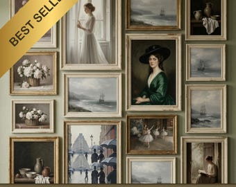 6500+ Vintage Wand-Kunstdrucke | PLR Kommerzielle Nutzung Bundle | Antike druckbare Kunst-Set, Galerie-Wand-Dekor, Weiterverkauf digitaler Produkte
