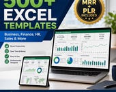 500+ Editable Excel Spreadsheet Templates Bundle – MRR & PLR Resell Rights Included