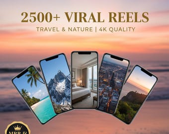 2500+ Viral Travel & Nature Reels Bundle | SocialMedia Videos | MRR PLR Rechte | Sofortiger digitaler Download