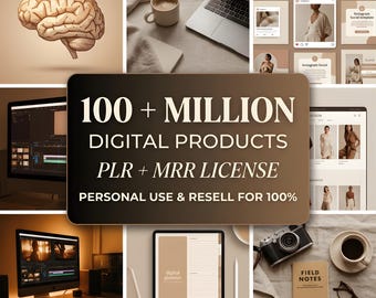 100 Millionen+ Done-For-You PLR/MRR Digitale Produkte | Master Weiterverkaufsrechte inbegriffen | Verdiene Geld online & ein passives Einkommenssystem