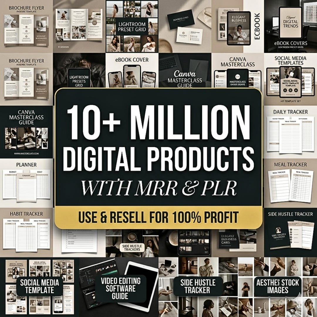 Ultimate 10+ Million Digital Products Bundle | MRR & PLR Included | DFY ...