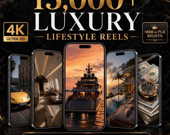 15k+ Luxus Lifestyle 4K Video Reels Bundle | Faceless Content für TikTok Instagram YouTube Shorts | Autos Jachten Privat Jet
