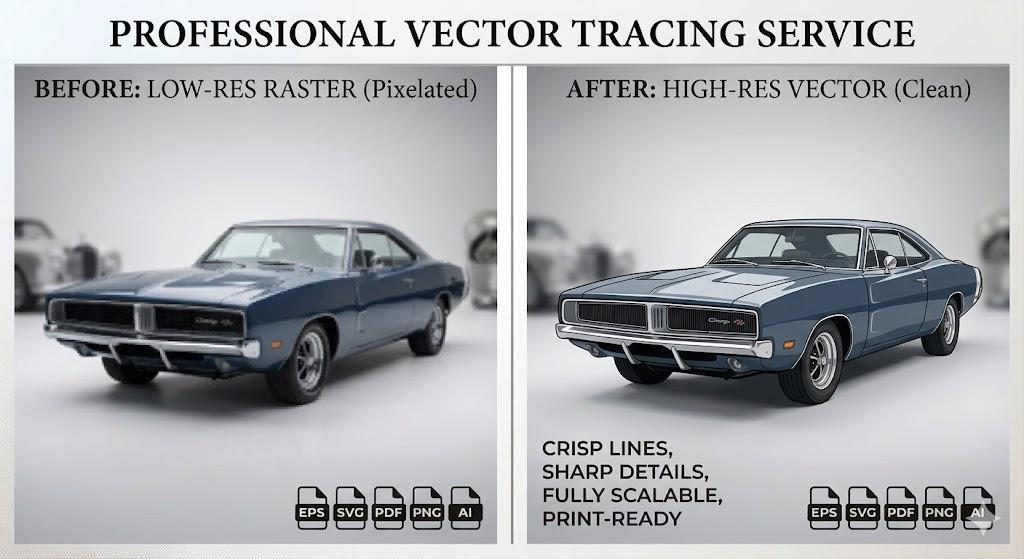 Manual Vector Tracing Service | Logo Recreation & Image Redraw | High ...