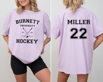 Custom Varsity Hockey Shirt Vintage University Name T-Shirt Personalized Team Sports Tee Retro Graphic College Outfit Custom Back Number