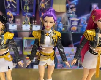 Bambole K-Pop Idol – Giocattolo alla moda con abito nero per bambini e fan