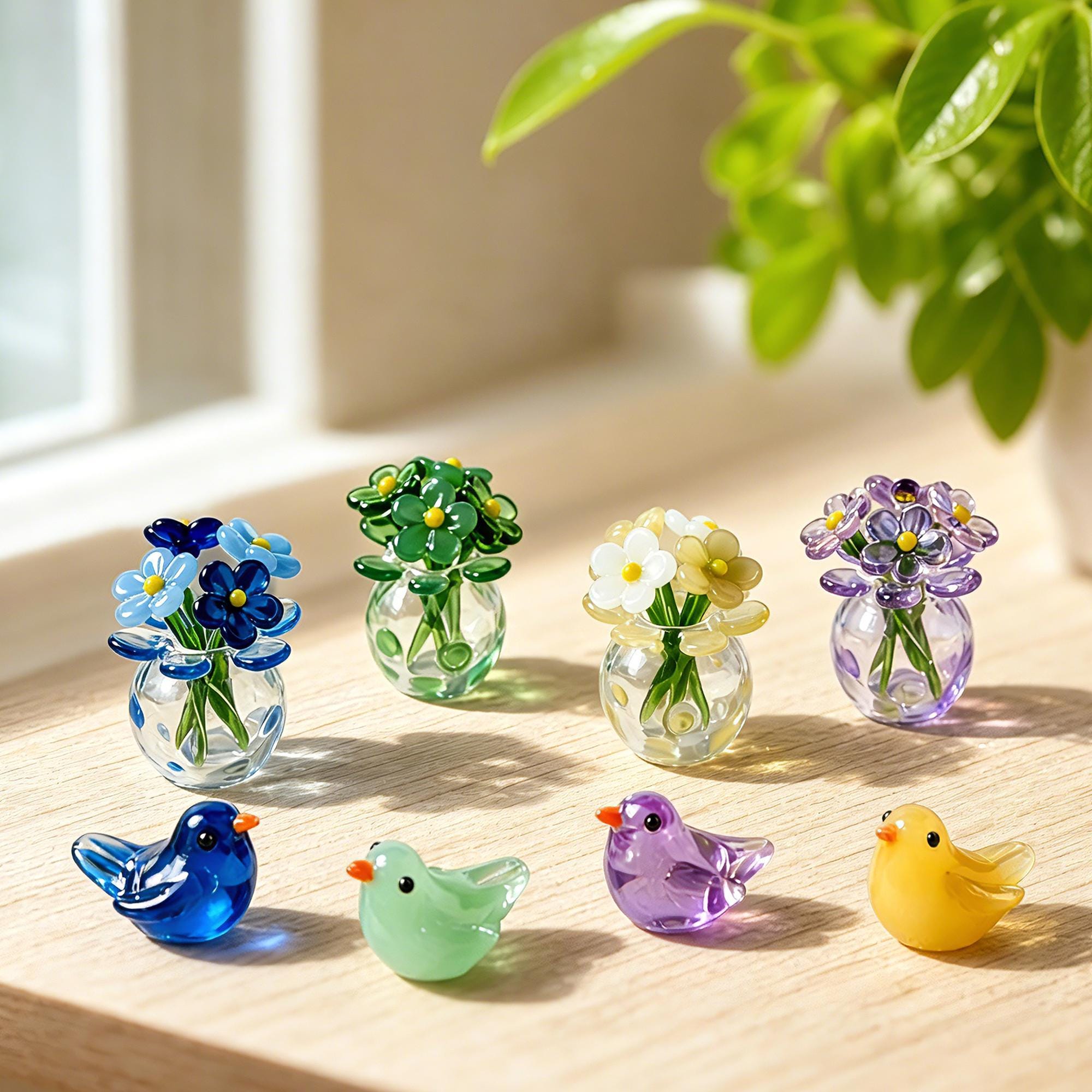 ガラスの鳥の置物 - Etsy 日本