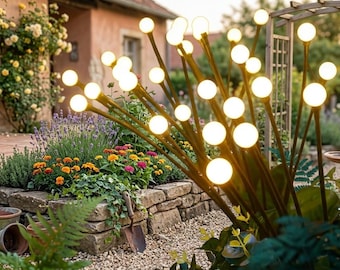 Solar Firefly Garden Lights | Waterproof Swaying Pathway Decor (8 LED)
