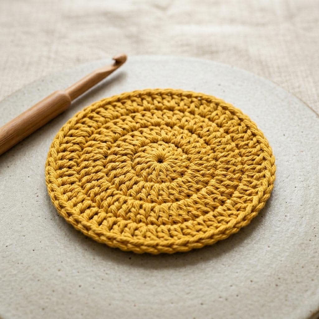 40 Beautiful Circle Crochet Patterns To Make For Your Home 18 Beginner Crochet Coaster Pattern Easy Flat Circle