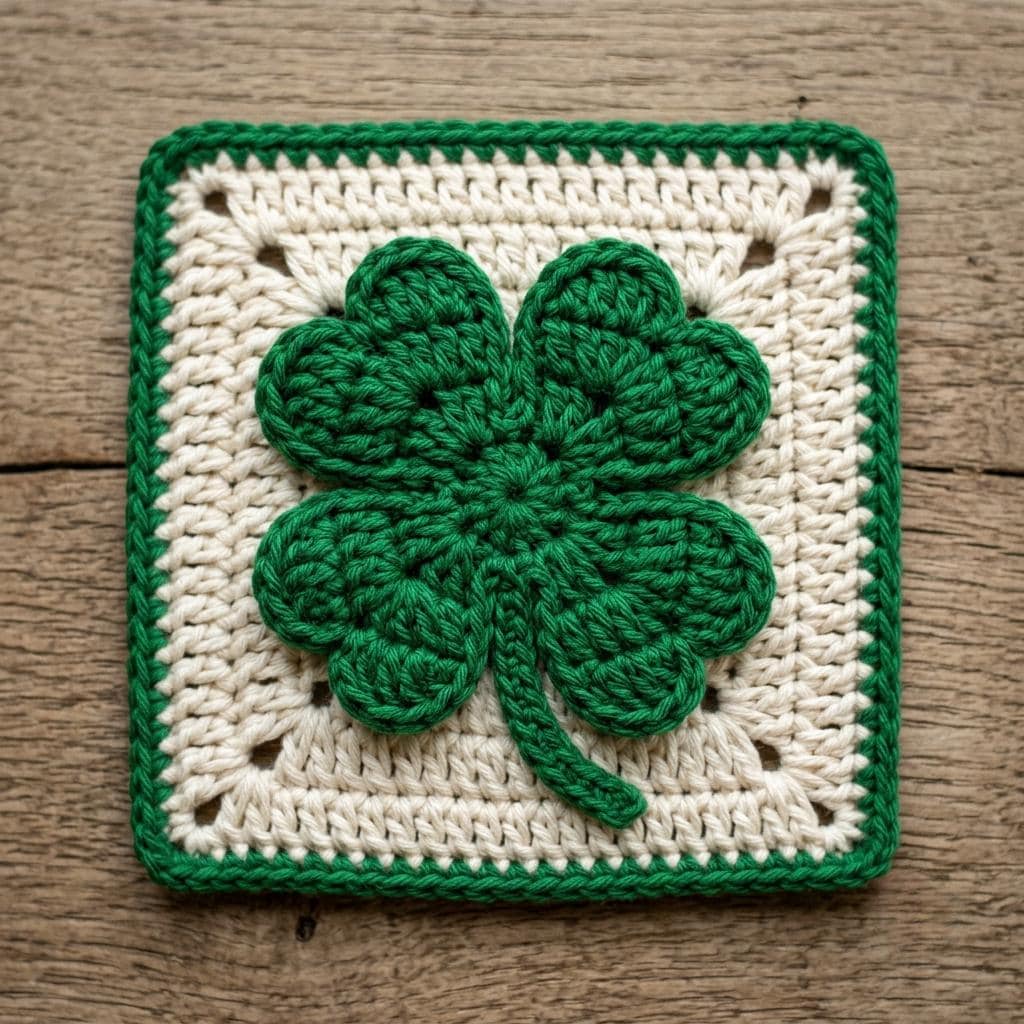 Shamrock Granny Square Motif
