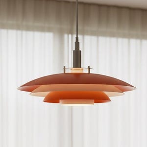 Terracotta Pendant Light Fixture | Modern Layered Ceiling Lamp Style | Nordic Dining Room Lighting Decor