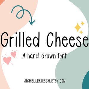 GRILLED CHEESE Schrift Schrift | Fun Sans Serif Doodle Schrift Schrift | Note Taking Font | SCHRIFTART Instant Download