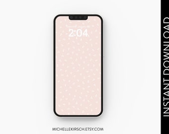 Pink Triangles Phone Wallpaper | iPhone Wallpaper | Geometric iPhone Background | Cute Phone Wallpaper | iPhone Home Screen Digital Download