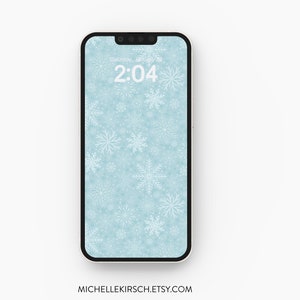 Blue Snowflakes Phone Wallpaper | iPhone Wallpaper | Holiday iPhone Background | Cute Phone Wallpaper | iPhone Home Screen |Digital Download