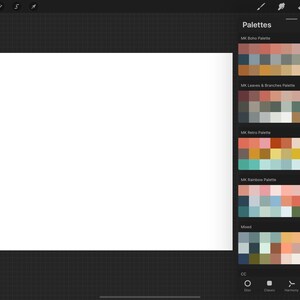 RETRO Procreate Color Palette 30 Trendy Retro Inspired Colors Made for Procreate iPad Apple Pencil image 2