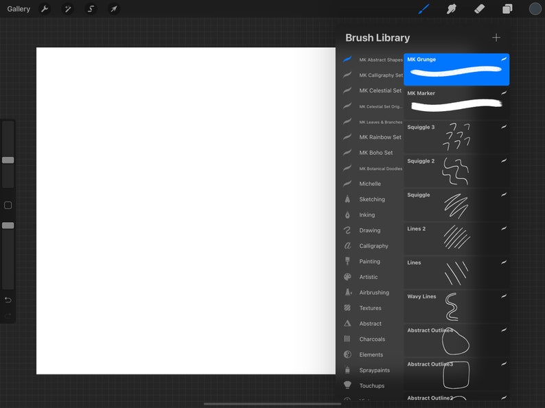 Procreate Brush Stamp Set of 27 Trendy Abstract Hand Drawn Shapes Made for Procreate iPad Apple Pencil image 7