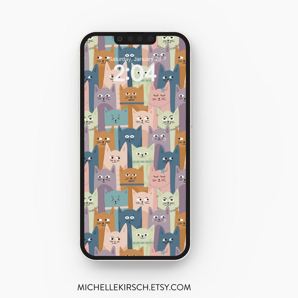 Sarcastic Cats Phone Wallpaper | iPhone Wallpaper | Cat iPhone Background | Cute Phone Wallpaper | iPhone Home Screen | Digital Download