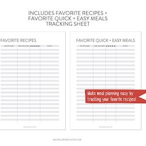 Black And White Recipe Sheet Printable
