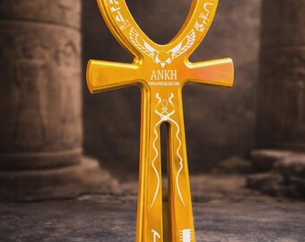 Guld Ankh Stämgaffel Helig Geometri Ljudläkningsinstrument Chakrajusteringsverktyg