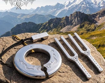 Solcellsklockset med 528Hz ljudsvärd och 432Hz megastämgaffel | Professionellt ljudläkningskit