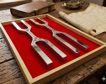 Jätte DNA-nyckelstämgafflar 528Hz, 432Hz, 342Hz, 512Hz healing-set