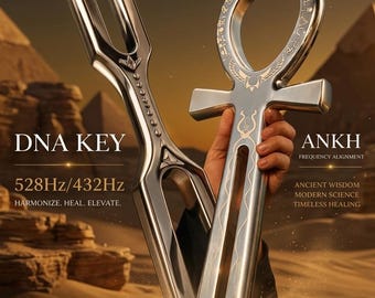 Giant Ankh DNA Key Tuning Forks – 528 Hz & 432 Hz Sound Healing Combo