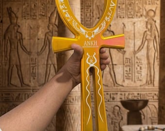 Guld Ankh Stämgaffel Helig Geometri Ljudläkningsinstrument Chakrajusteringsverktyg