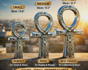 Ankh Key of Life Stämgaffelset, Spirituell Väggdekoration (30/45/55 cm)