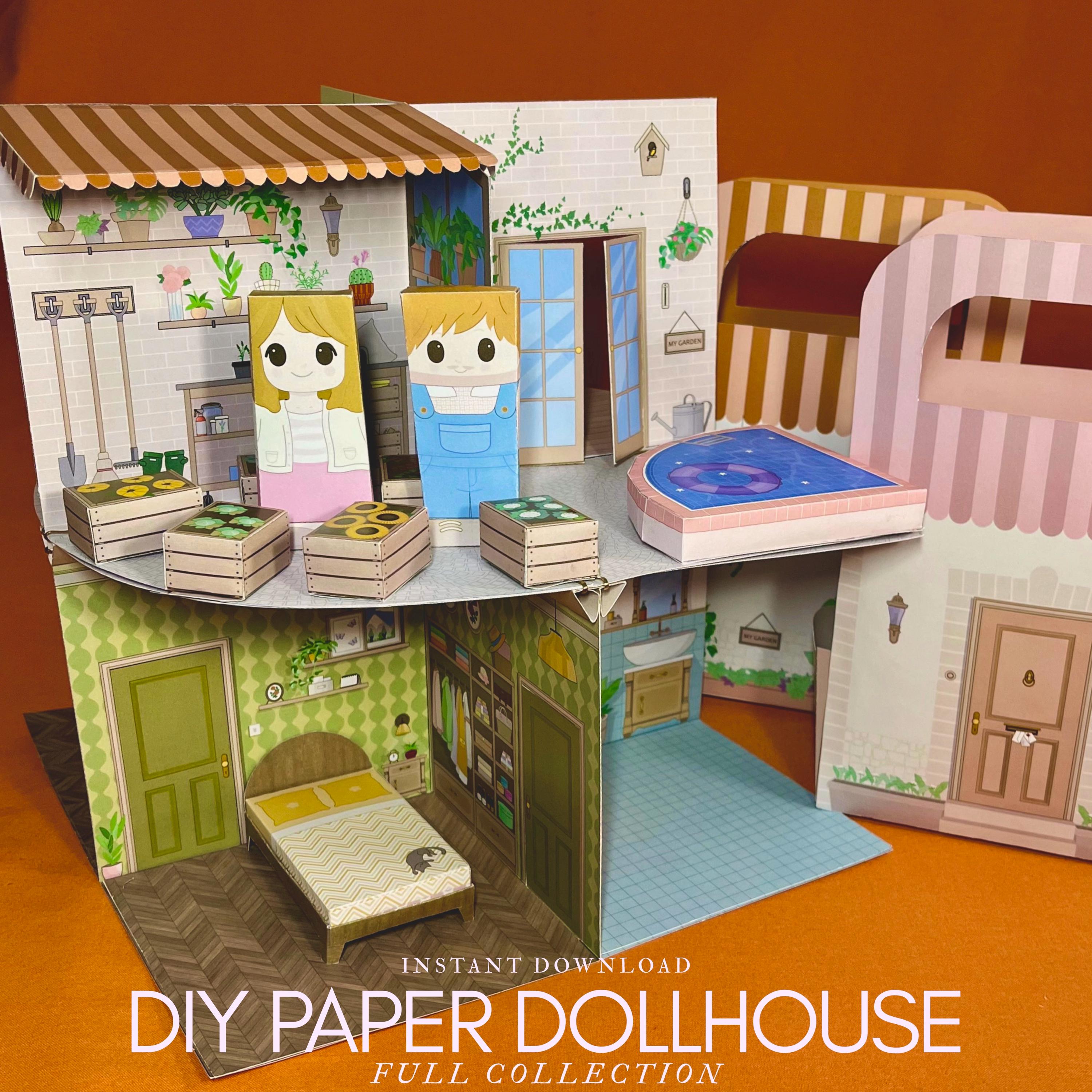 Printable Paper Dollhouse Kit for Kids | DIY Cut and Fold Toy ...