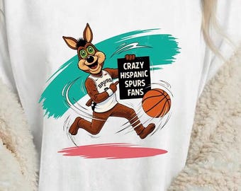 Grafika cyfrowa kibica Hispanic Spurs, grafika koszykówki San Antonio w formacie PNG, grafika z płomieniem papryczki chili, plik do sublimacji o wysokiej jakości 300 DPI