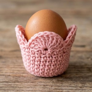 Crochet Egg Holder Pattern, Mini Basket Organizer, Floral Edging PDF