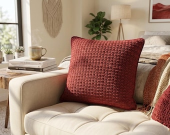 Beginner Crochet Cushion Cover, Easy Crochet Home Decor Pillow PDF PATTERN